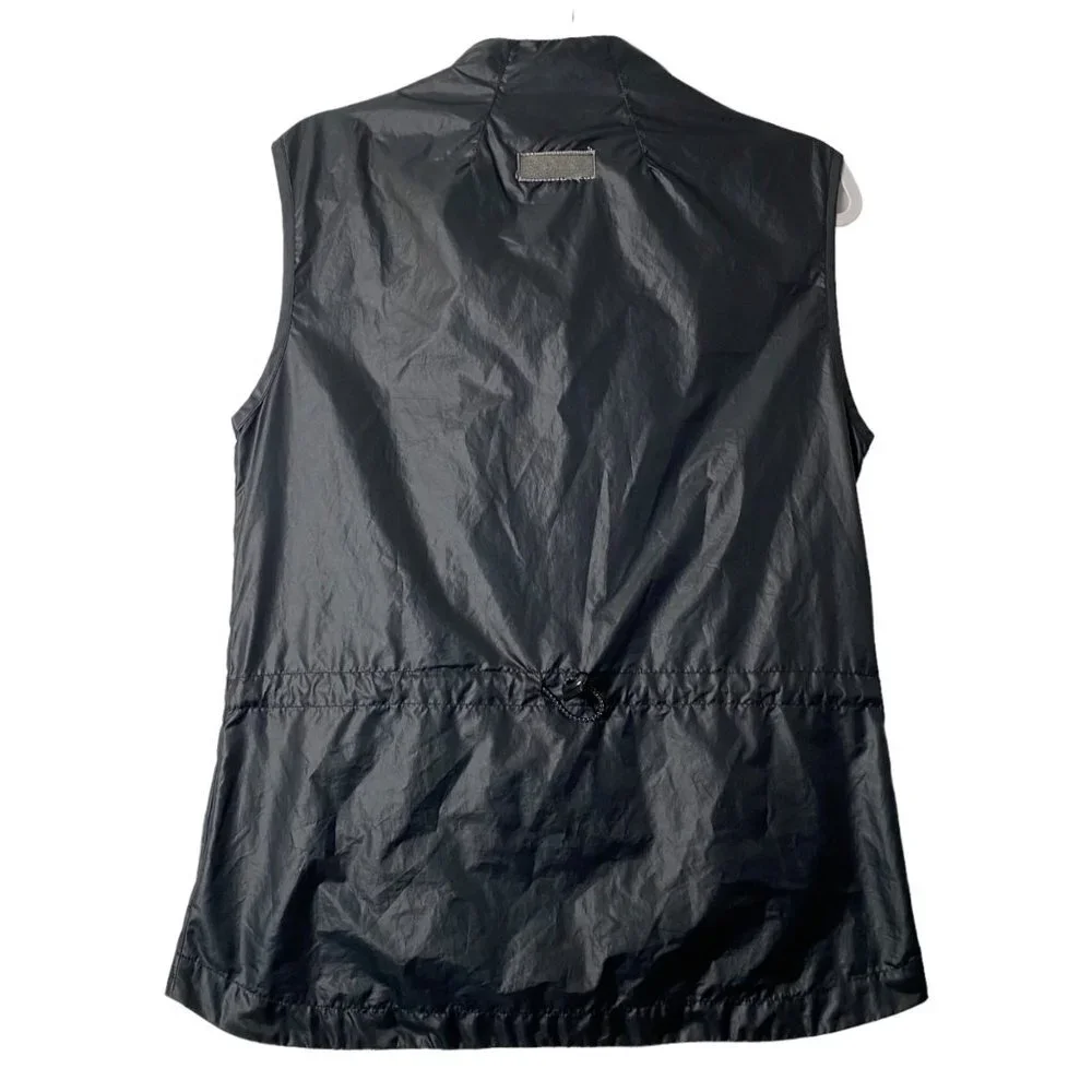 Nike Women Size Medium 8/10‎ Black Zip Up Pockets Golf Vest